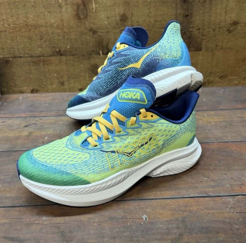 Hoka Mach 6 Size 4.5MD Blue Green Running Shoes